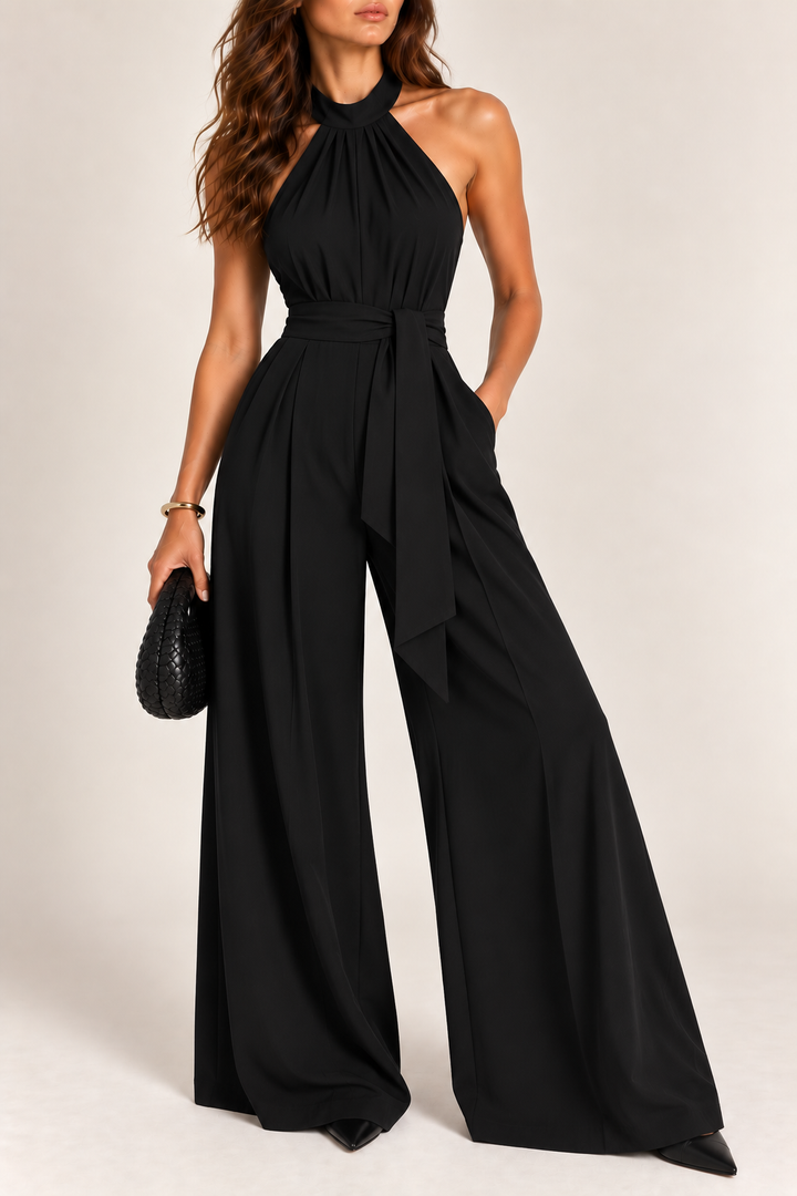 Zoe Halter Wide Leg Jumpsuit