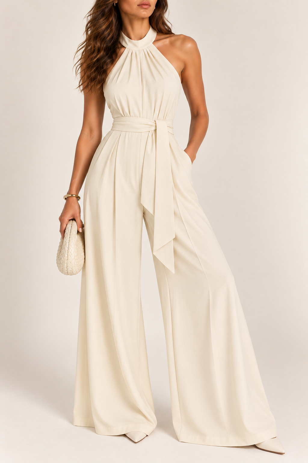 Zoe Halter Wide Leg Jumpsuit