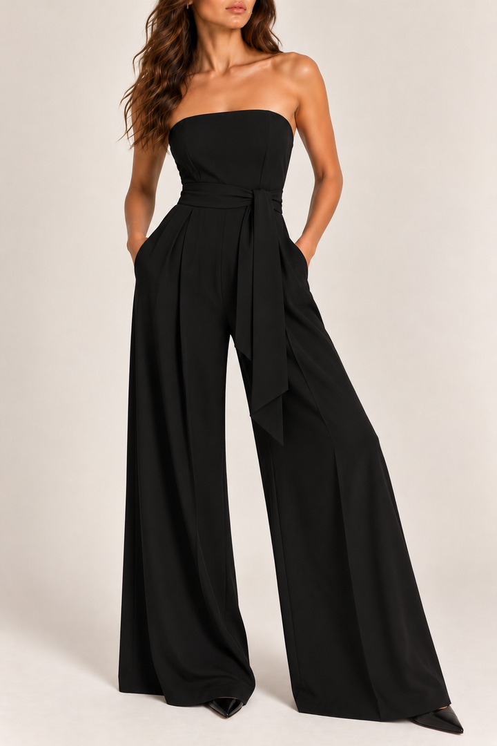 Ava Strapless Wide Leg Jumpsuit