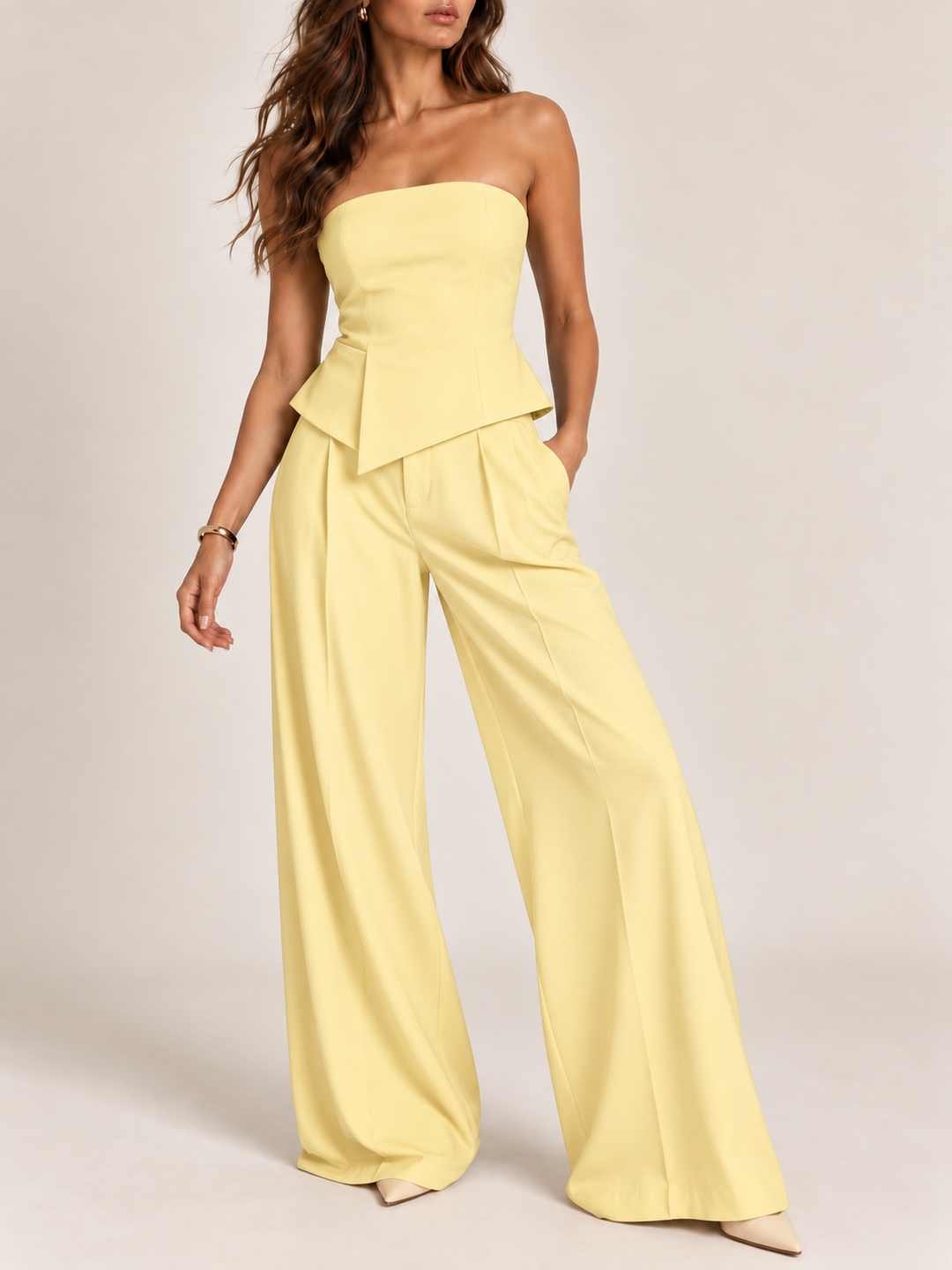 Ruby Strapless Wide Leg Set