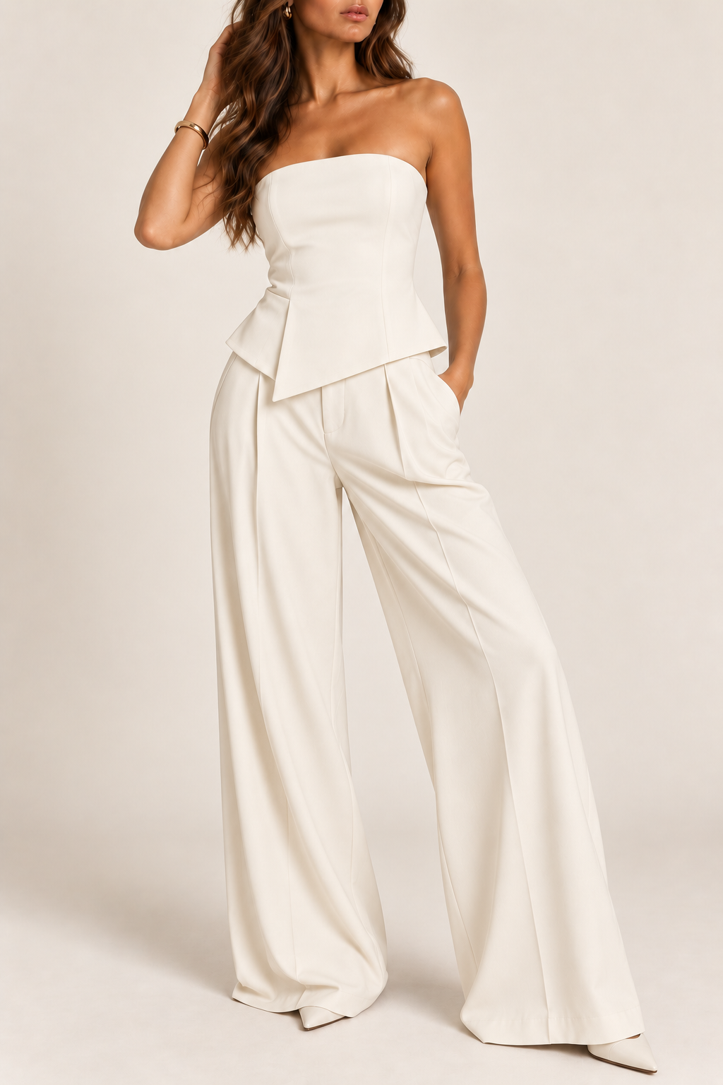Ruby Strapless Wide Leg Set