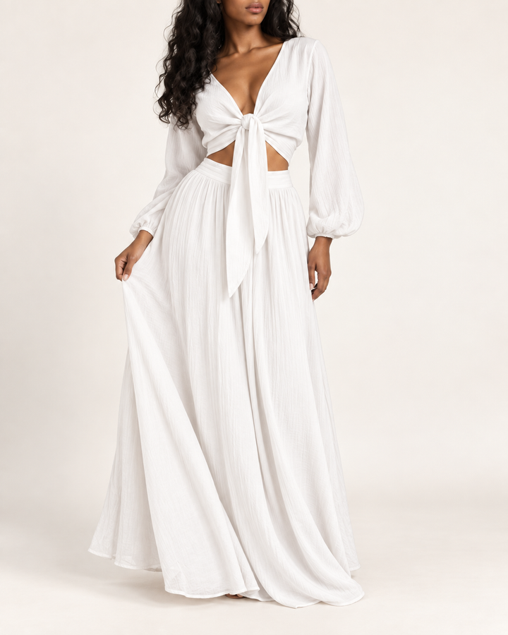 Amelia Tie Front Maxi Set