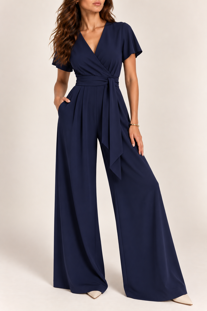 Mia Wrap Wide Leg Jumpsuit