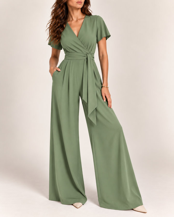Mia Wrap Wide Leg Jumpsuit